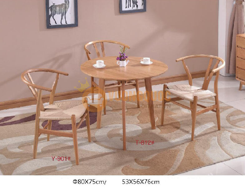 Bộ bàn ghế quán cafe kiểu dáng đơn giản HOY T812-1